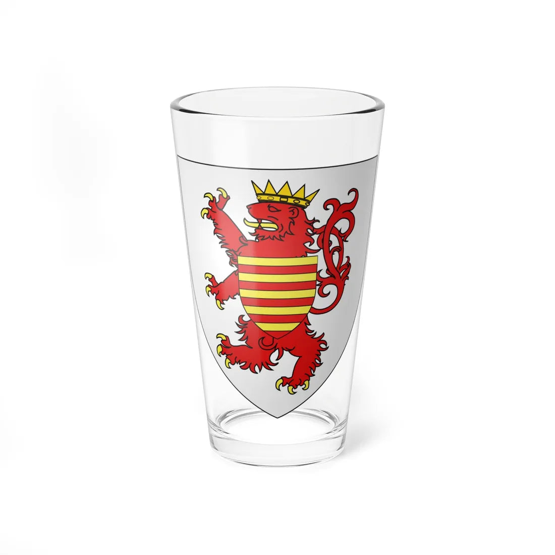Blason Limburg province Belgique (Belgium) (Coat of Arms) Pint Glass 16oz 16oz - Go Mug Yourself