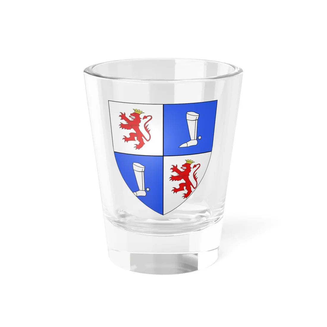 Blason Linter (Belgium) (Coat of Arms) Shot Glass 1.5oz 1.5oz - Go Mug Yourself