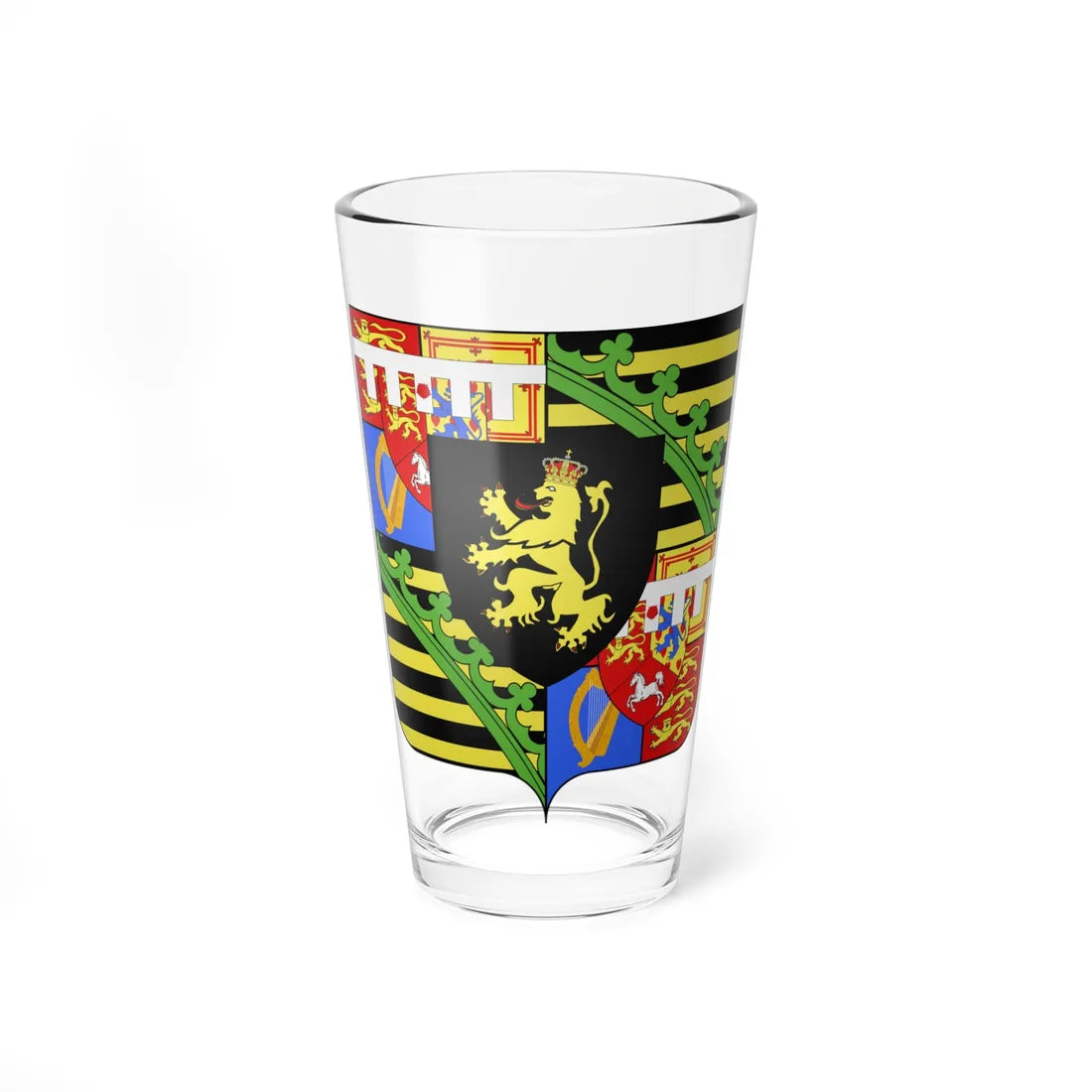 Blason Léopold Ier de Belgique 1790-1865 Variante 1 (Belgium) (Coat of Arms) Pint Glass 16oz 16oz - Go Mug Yourself