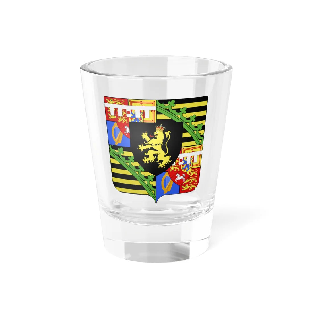 Blason Léopold Ier de Belgique 1790-1865 Variante 1 (Belgium) (Coat of Arms) Shot Glass 1.5oz 1.5oz - Go Mug Yourself