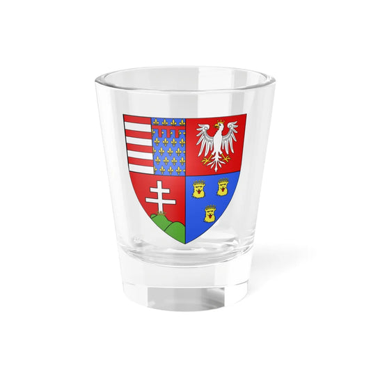 Blason Louis Ier de Hongrie (Lithuania) (Coat of Arms) Shot Glass 1.5oz 1.5oz - Go Mug Yourself