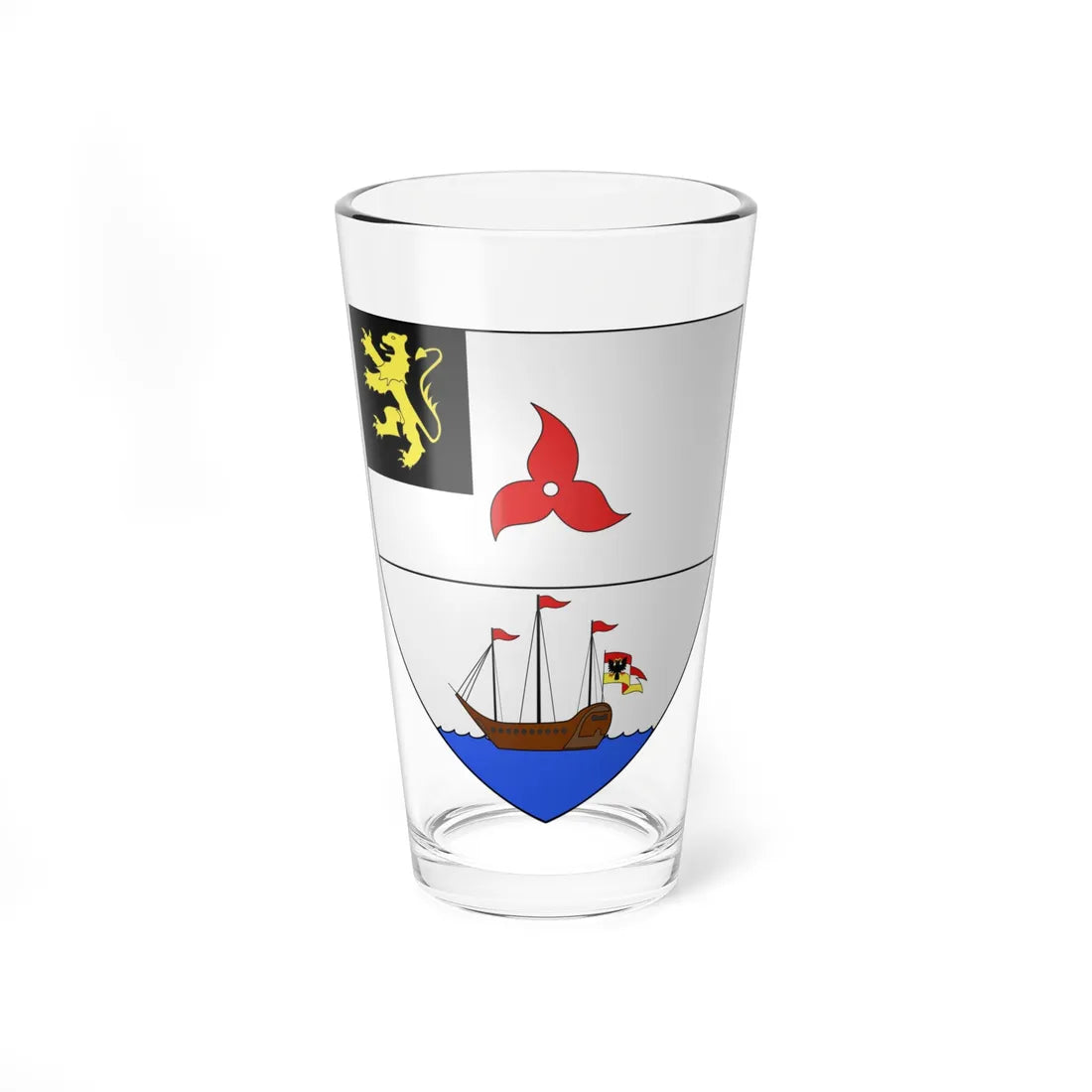 Blason Machelen (Belgium) (Coat of Arms) Pint Glass 16oz 16oz - Go Mug Yourself