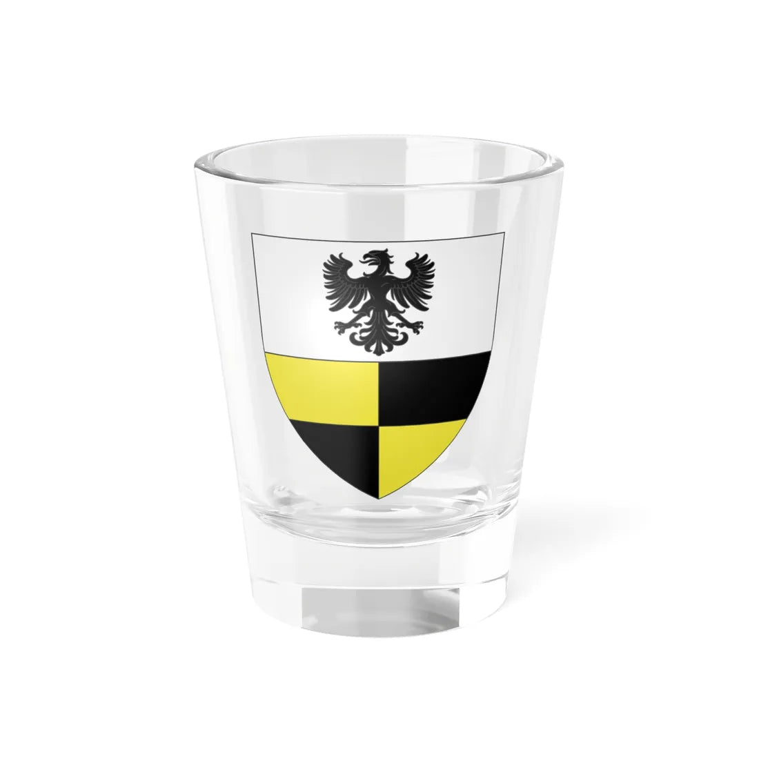 Blason maison Constant de Rebecque ancien (Switzerland) (Coat of Arms) Shot Glass 1.5oz 1.5oz - Go Mug Yourself