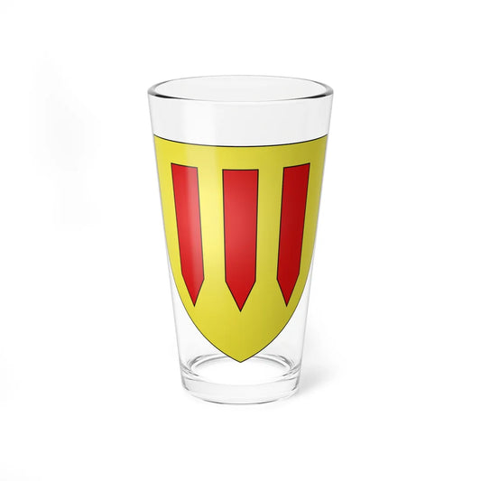 Blason maison de Briey (Luxembourg) (Coat of Arms) Pint Glass 16oz 16oz - Go Mug Yourself