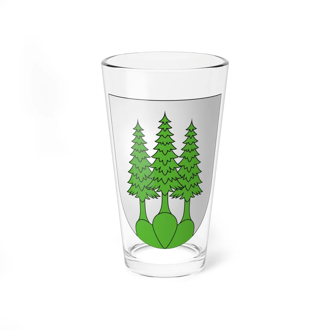 Blason Menzingen (Switzerland) (Coat of Arms) Pint Glass 16oz 16oz - Go Mug Yourself