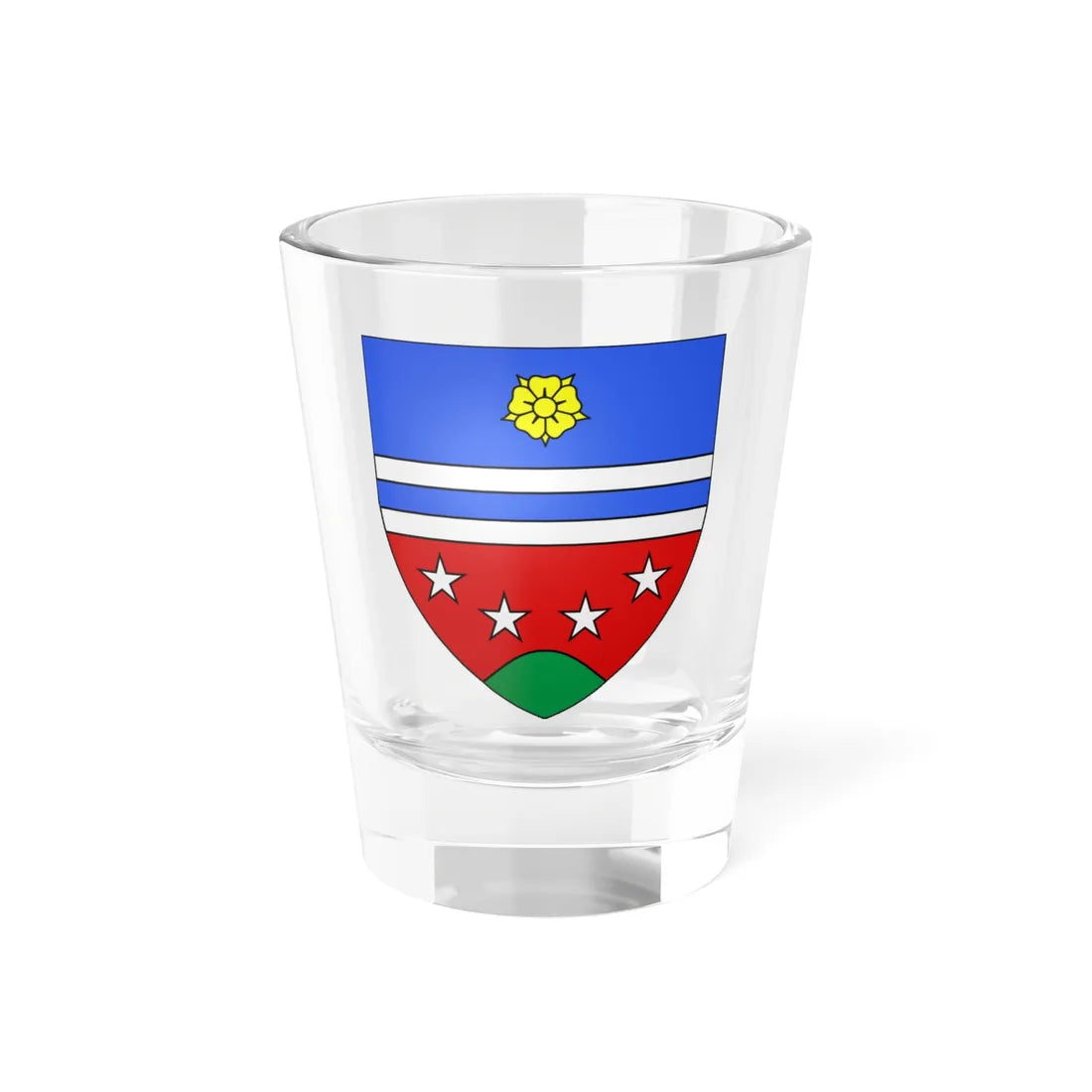 Blason Monnard (Switzerland) (Coat of Arms) Shot Glass 1.5oz 1.5oz - Go Mug Yourself