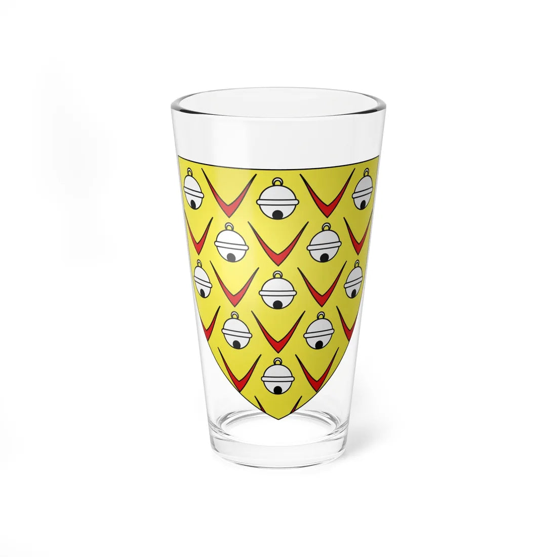 Blason Oger V dAnglure selon Gelre (France) (Coat of Arms) Pint Glass 16oz 16oz - Go Mug Yourself