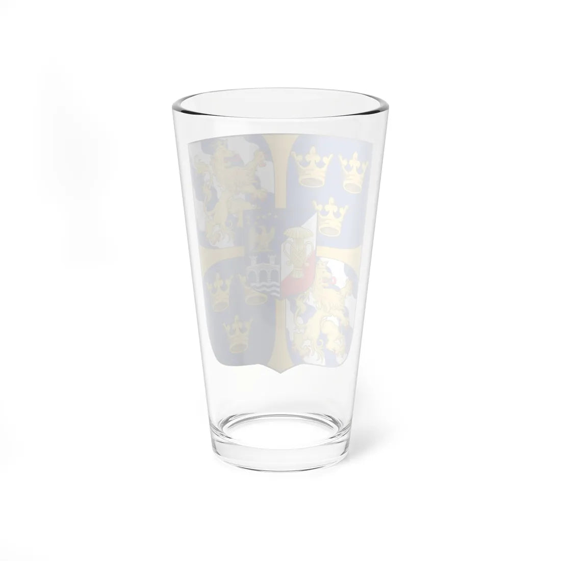 Blason Oscar II de Suède (Sweden) (Coat of Arms) Pint Glass 16oz - Go Mug Yourself