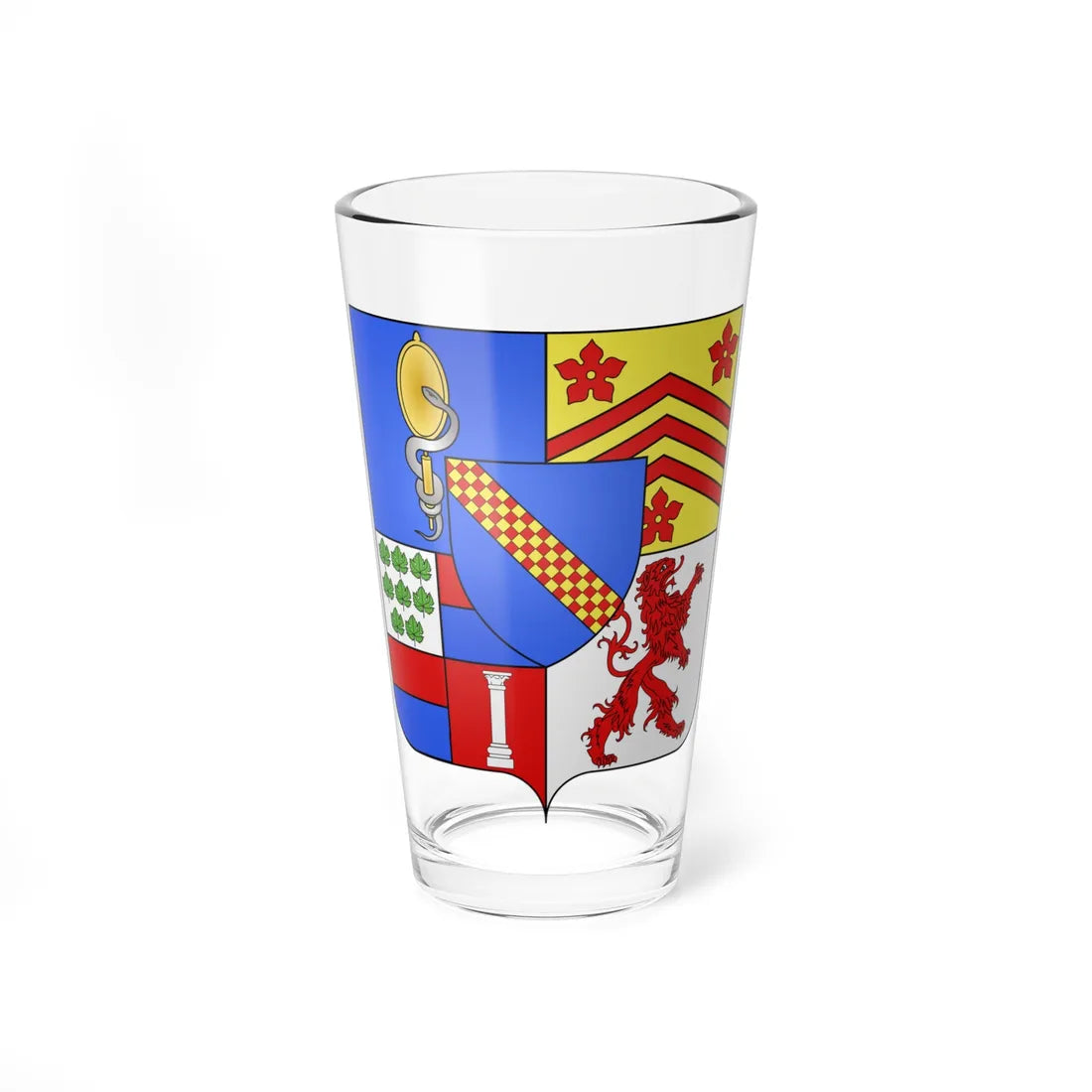 Blason Ottavio Faletti di Barolo 1753-1828 (Italy) (Coat of Arms) Pint Glass 16oz 16oz - Go Mug Yourself