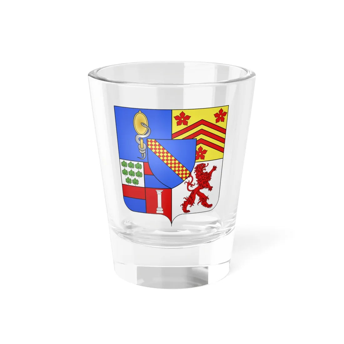 Blason Ottavio Faletti di Barolo 1753-1828 (Italy) (Coat of Arms) Shot Glass 1.5oz 1.5oz - Go Mug Yourself