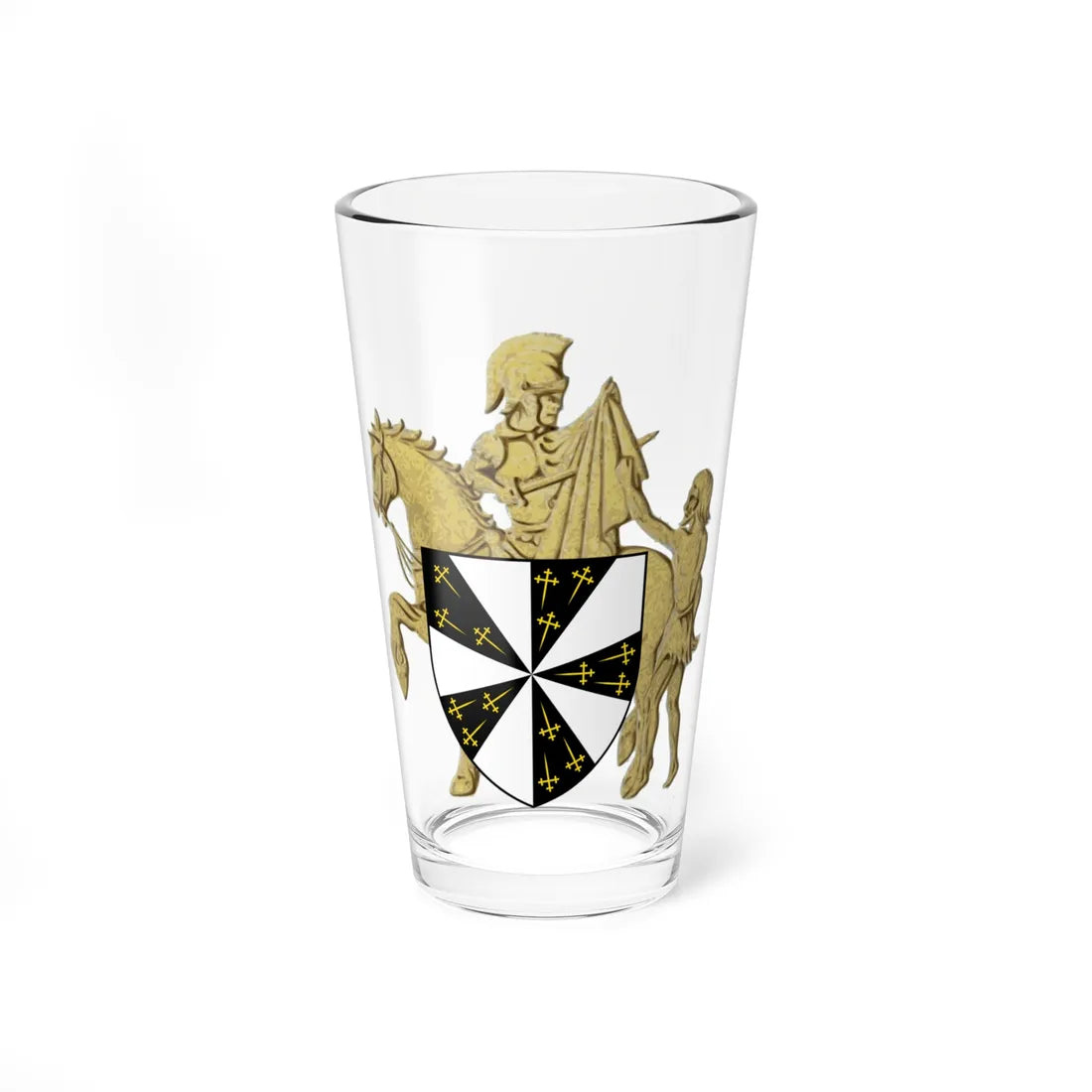 Blason Pepingen (Belgium) (Coat of Arms) Pint Glass 16oz 16oz - Go Mug Yourself