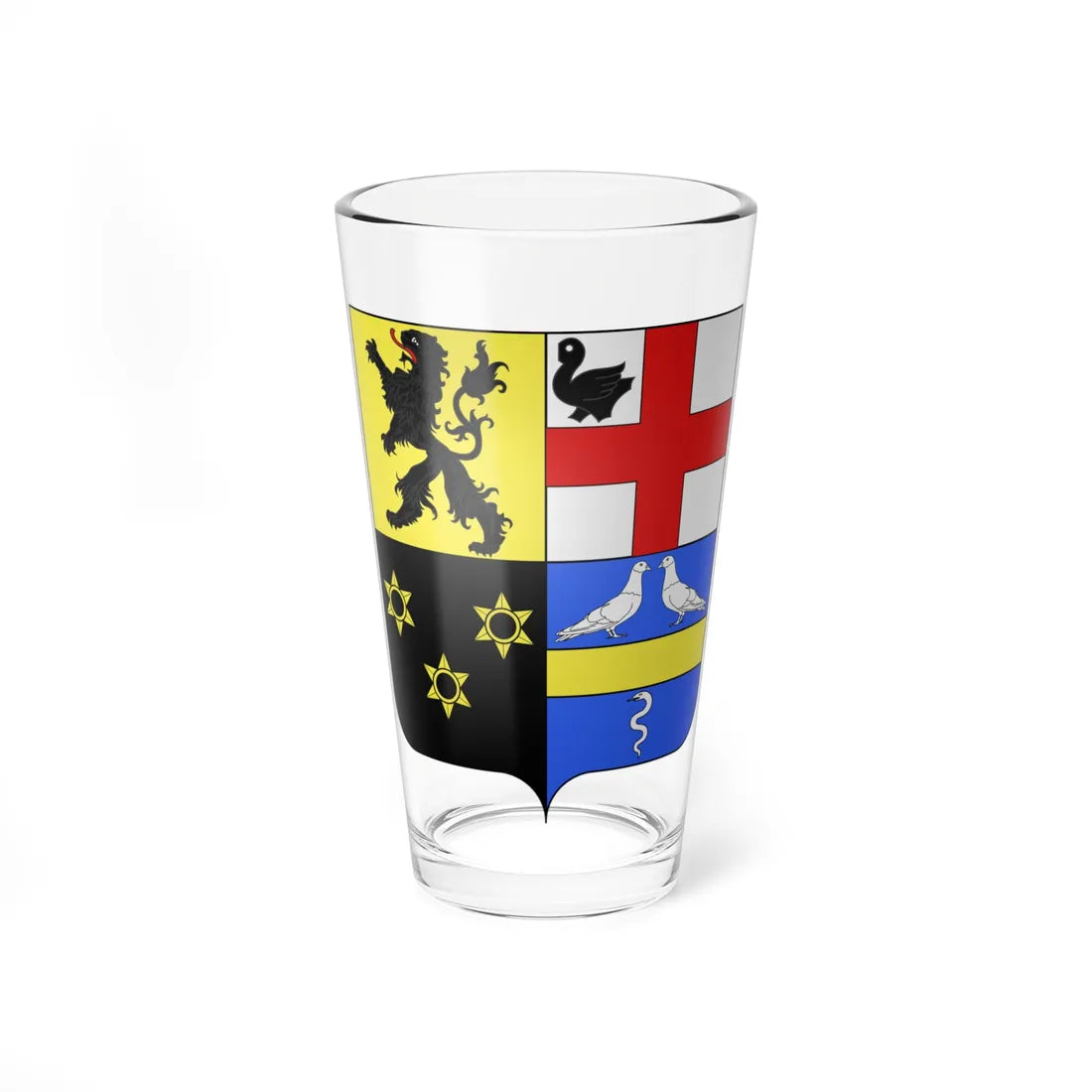 Blason Pierre-Antoine Herwyn 1753-1854 pair de France (Belgium) (Coat of Arms) Pint Glass 16oz 16oz - Go Mug Yourself