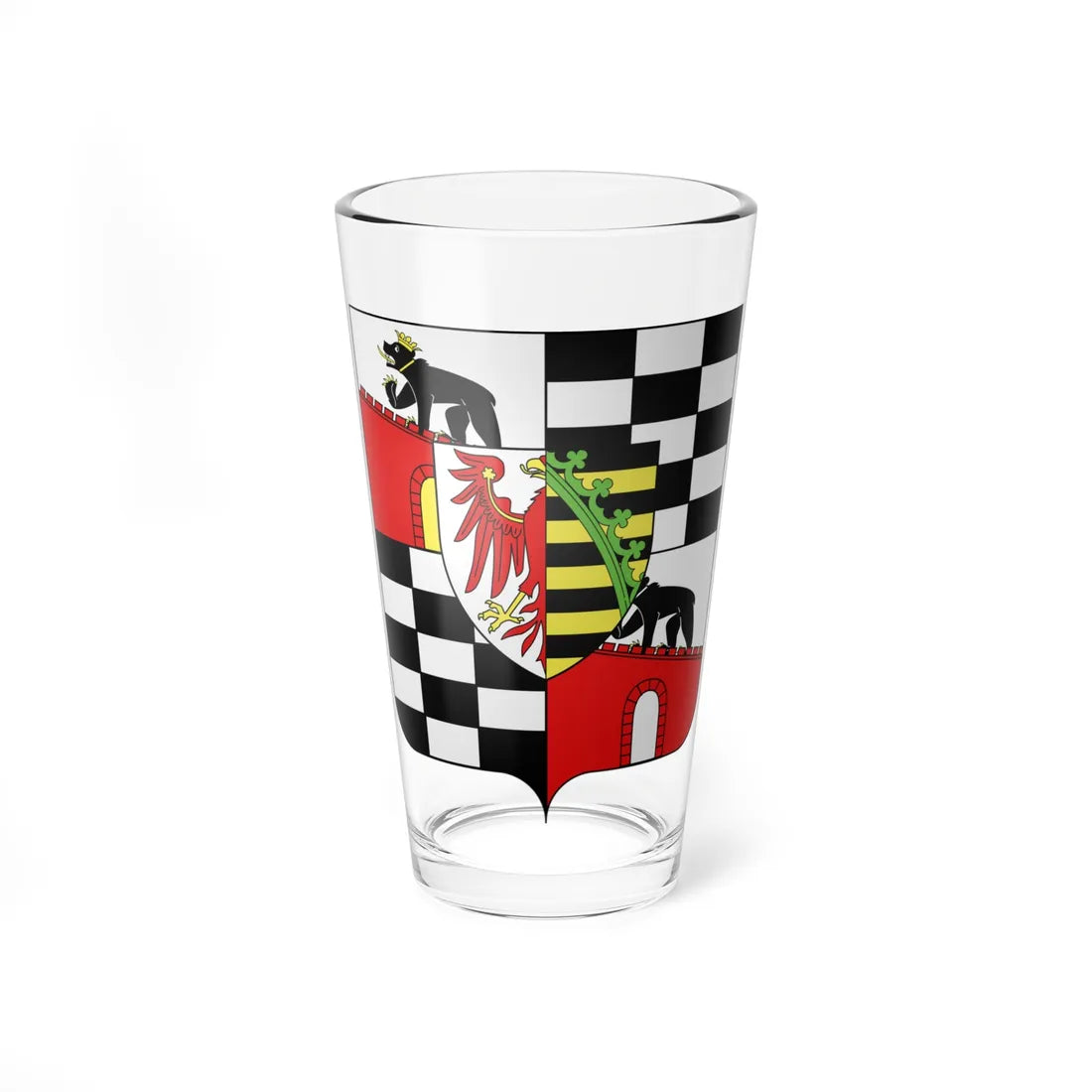 Blason Principauté dAnhalt XVe siècle (Germany) (Coat of Arms) Pint Glass 16oz 16oz - Go Mug Yourself