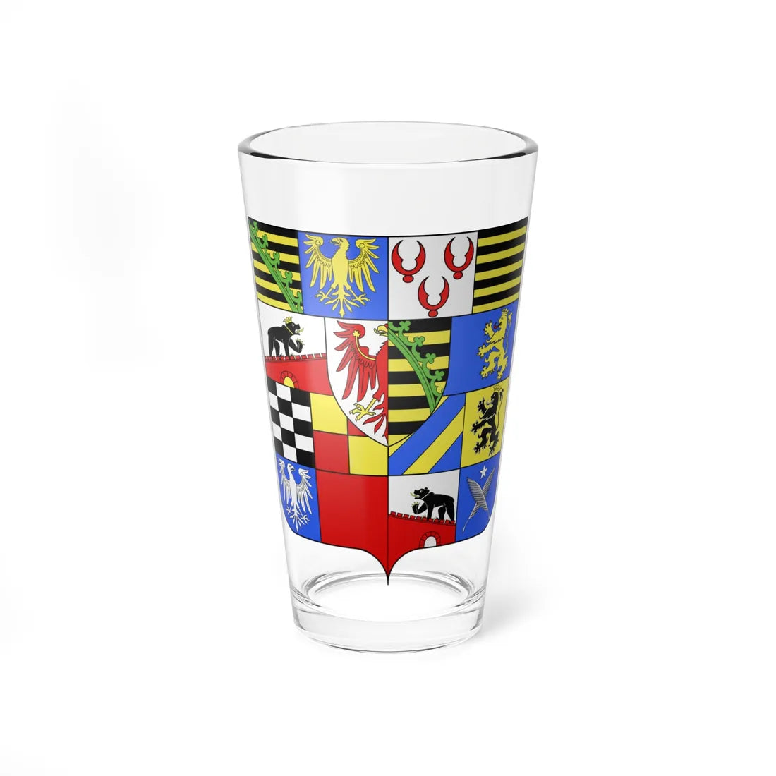 Blason Principauté dAnhalt-Zerbst XVIIIe siècle (Germany) (Coat of Arms) Pint Glass 16oz 16oz - Go Mug Yourself