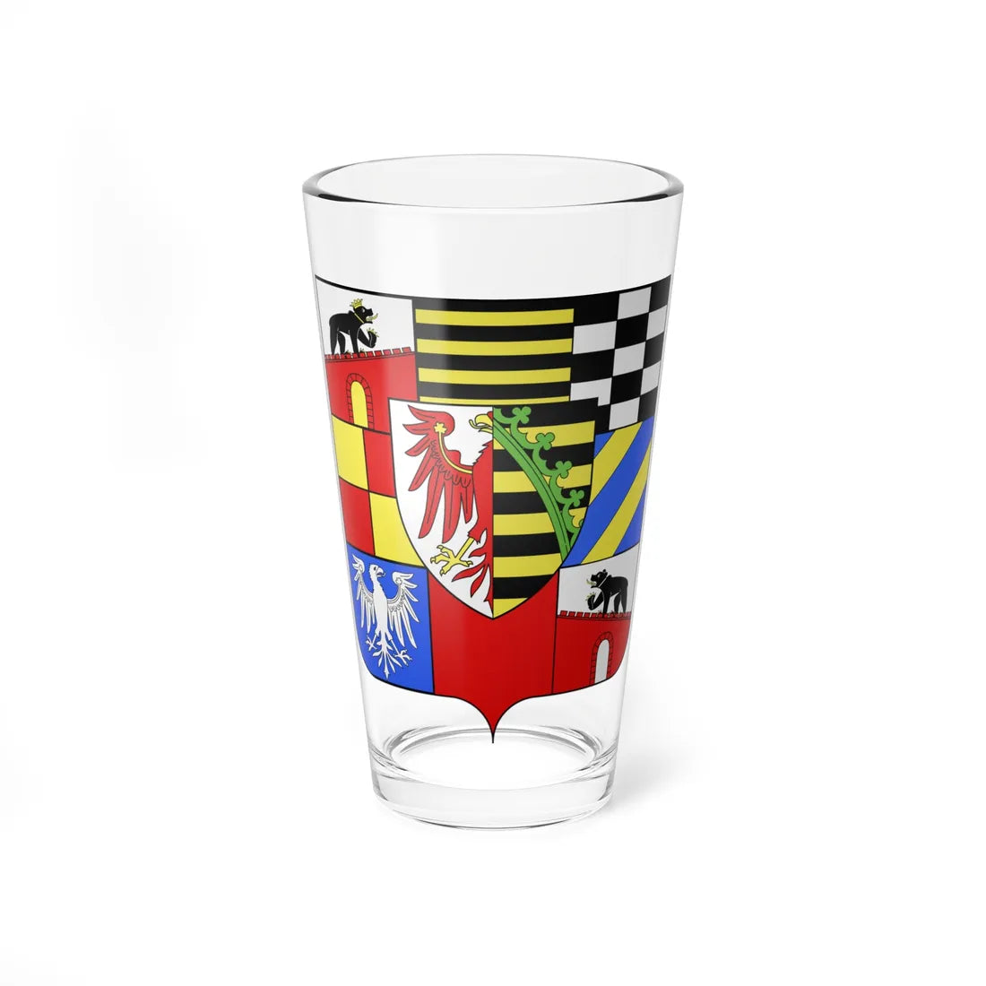Blason Principautés dAnhalt XVIIe siècle (Germany) (Coat of Arms) Pint Glass 16oz 16oz - Go Mug Yourself