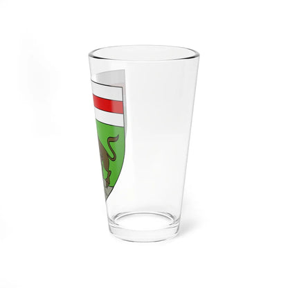 Blason province ca Manitoba NormeFr (Canada) (Coat of Arms) Pint Glass 16oz - Go Mug Yourself