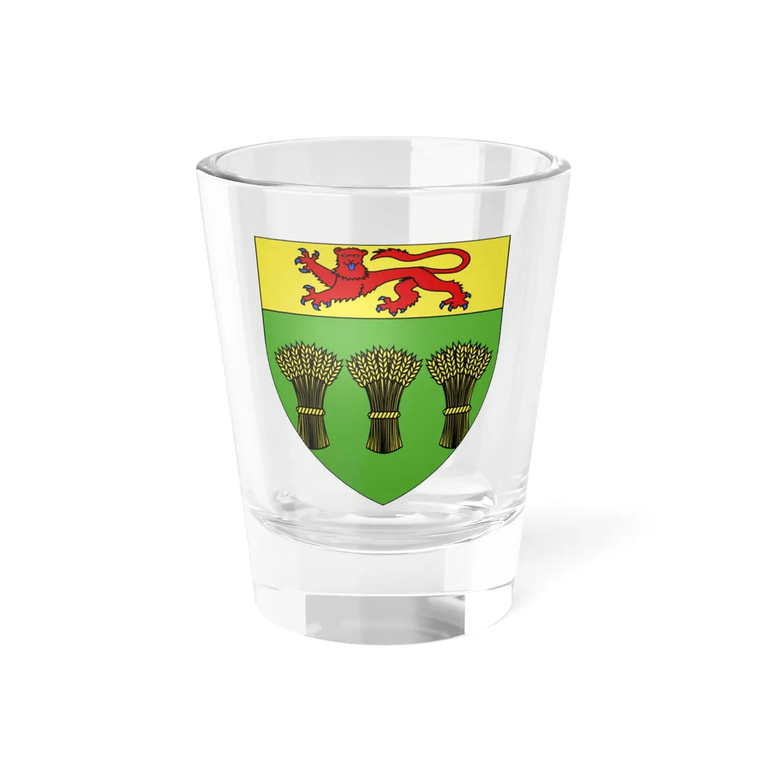Blason province ca Saskatchewan (Canada) (Coat of Arms) Shot Glass 1.5oz 1.5oz - Go Mug Yourself