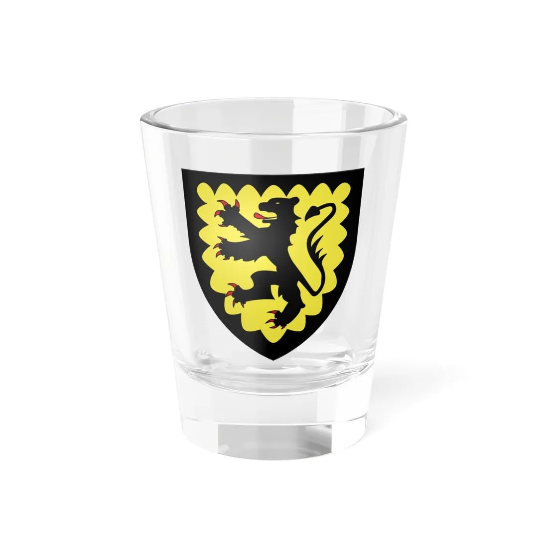 Blason région be Baronie van Rode (Belgium) (Coat of Arms) Shot Glass 1.5oz 1.5oz - Go Mug Yourself