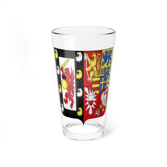 Blason Rus Romanov-Holstein-Gottorp (Denmark) (Coat of Arms) Pint Glass 16oz 16oz - Go Mug Yourself