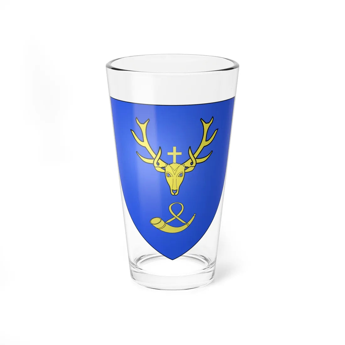 Blason Saint-Hubert (Belgium) (Coat of Arms) Pint Glass 16oz - Go Mug Yourself