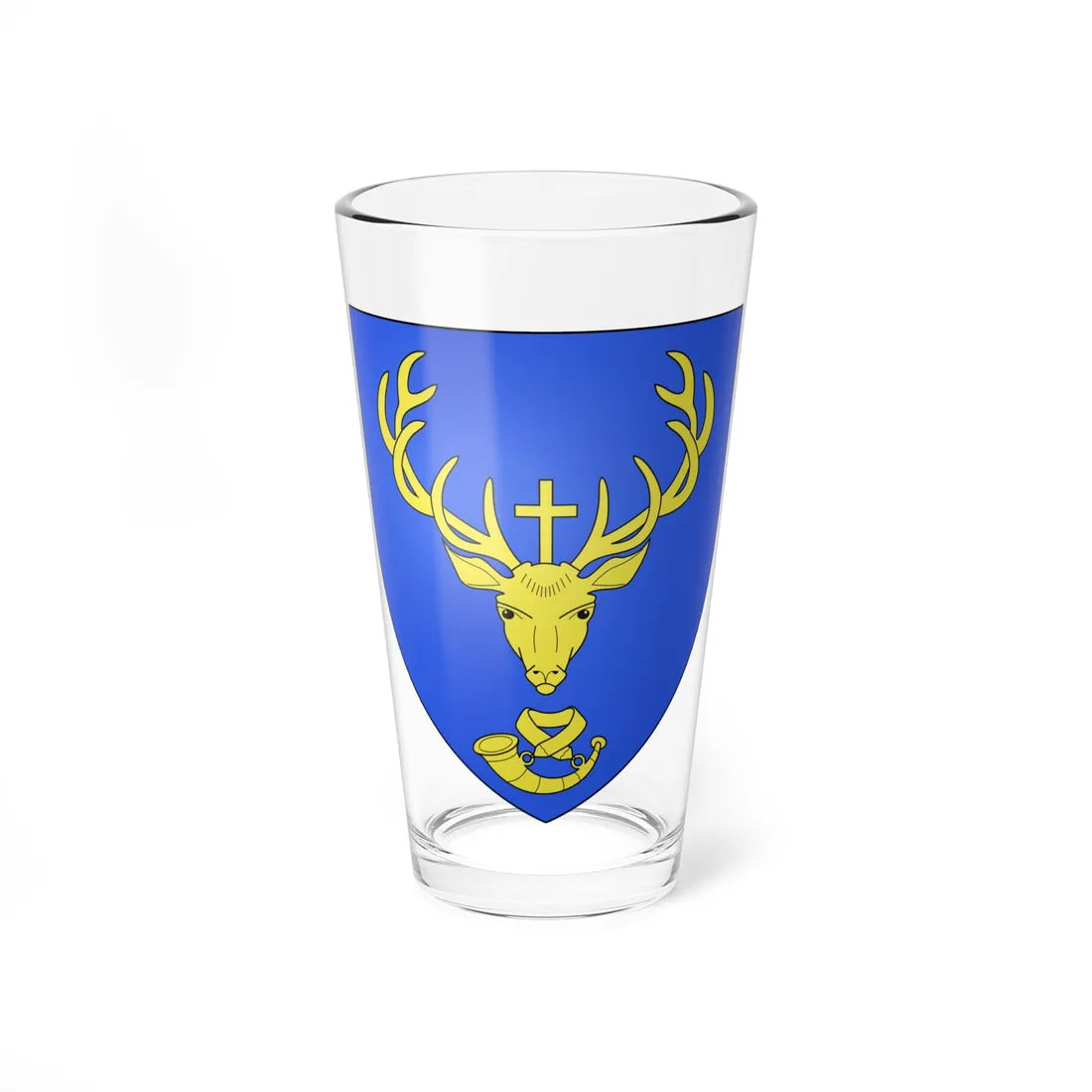 Blason Saint-Hubert v02 (Belgium) (Coat of Arms) Pint Glass 16oz 16oz - Go Mug Yourself