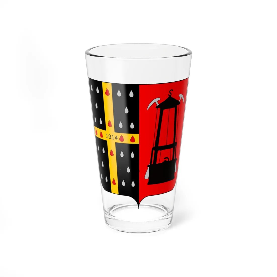 Blason Sambreville (Belgium) (Coat of Arms) Pint Glass 16oz 16oz - Go Mug Yourself