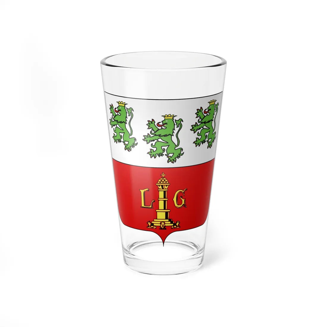 Blason-Theux (Belgium) (Coat of Arms) Pint Glass 16oz 16oz - Go Mug Yourself