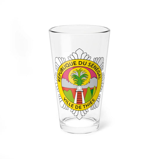 Blason thiès (Senegal) (Coat of Arms) Pint Glass 16oz 16oz - Go Mug Yourself