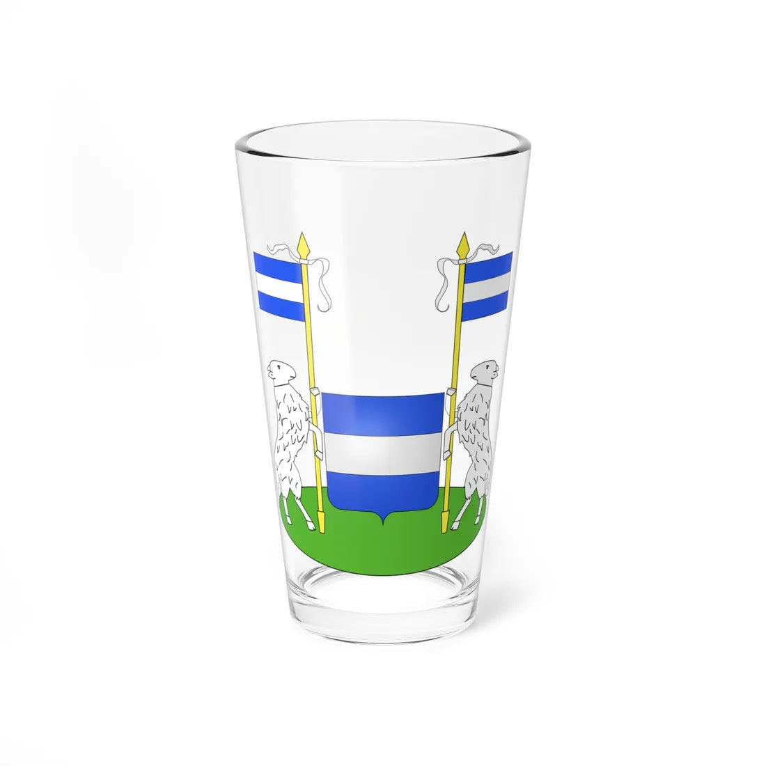 Blason Tirlemont (Belgium) (Coat of Arms) Pint Glass 16oz 16oz - Go Mug Yourself