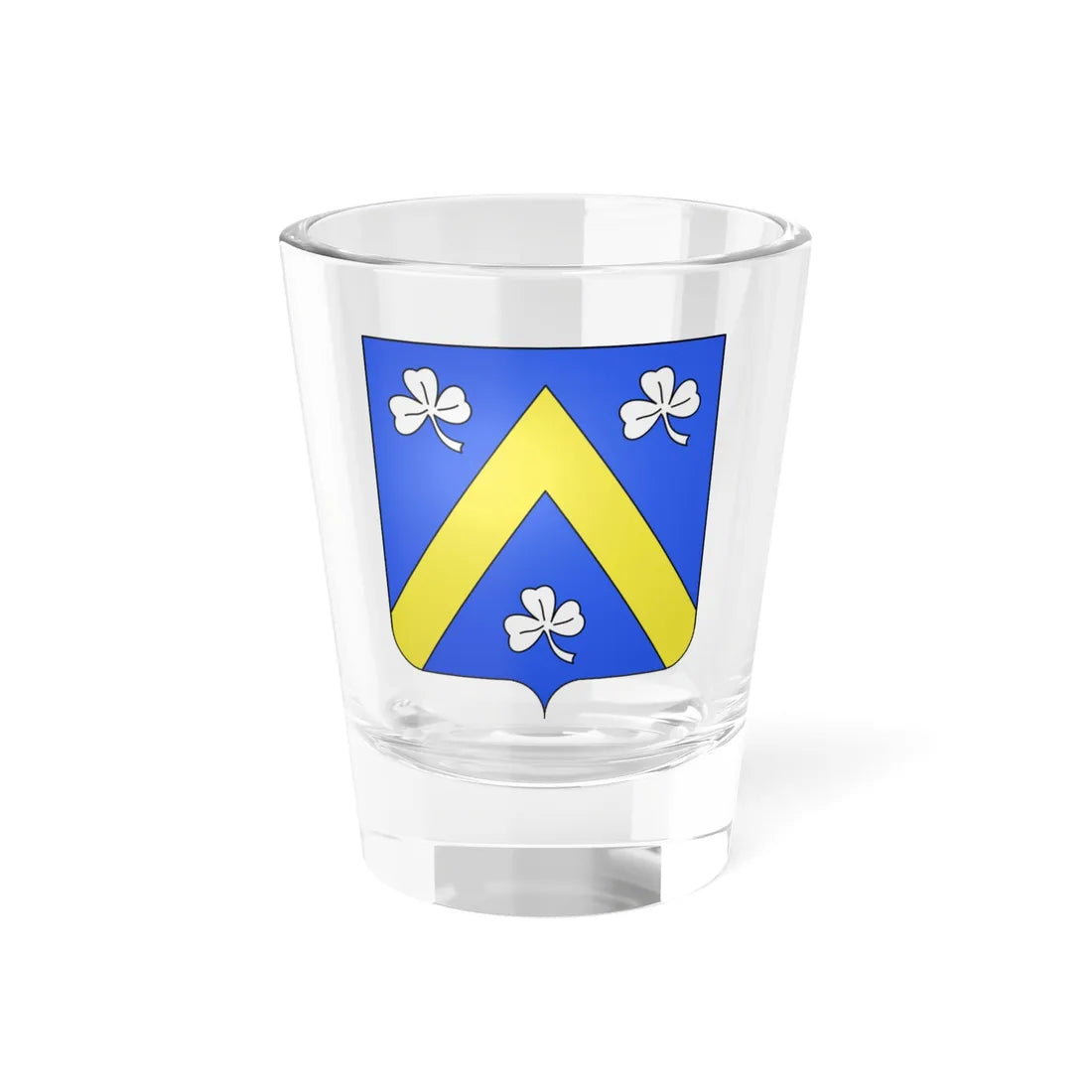 Blason village be Familleureux (Belgium) (Coat of Arms) Shot Glass 1.5oz 1.5oz - Go Mug Yourself