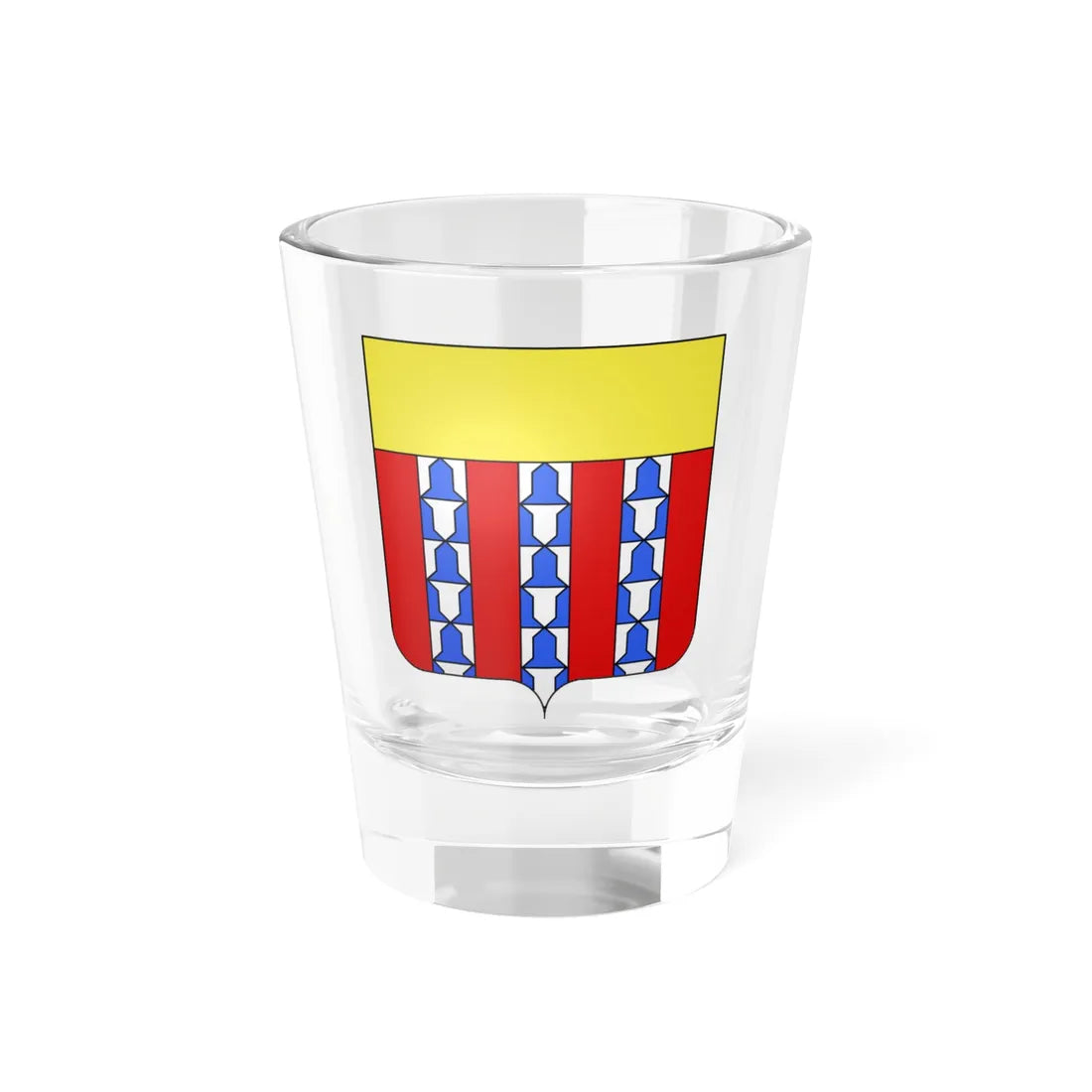 Blason village be Feluy (Belgium) (Coat of Arms) Shot Glass 1.5oz 1.5oz - Go Mug Yourself