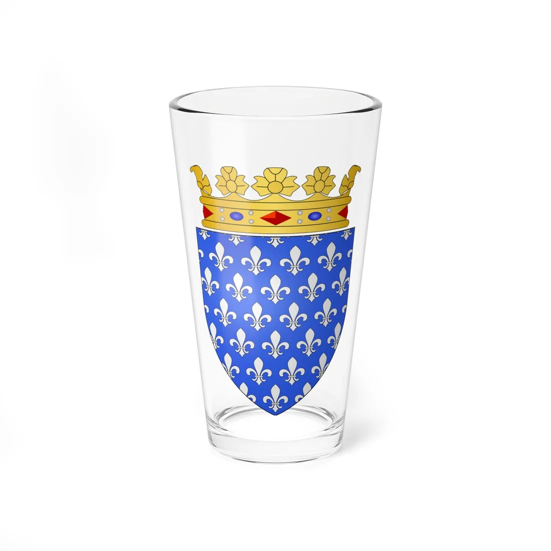 Blason ville be Aiseau-Presles avec couronne (Belgium) (Coat of Arms) Pint Glass 16oz - Go Mug Yourself