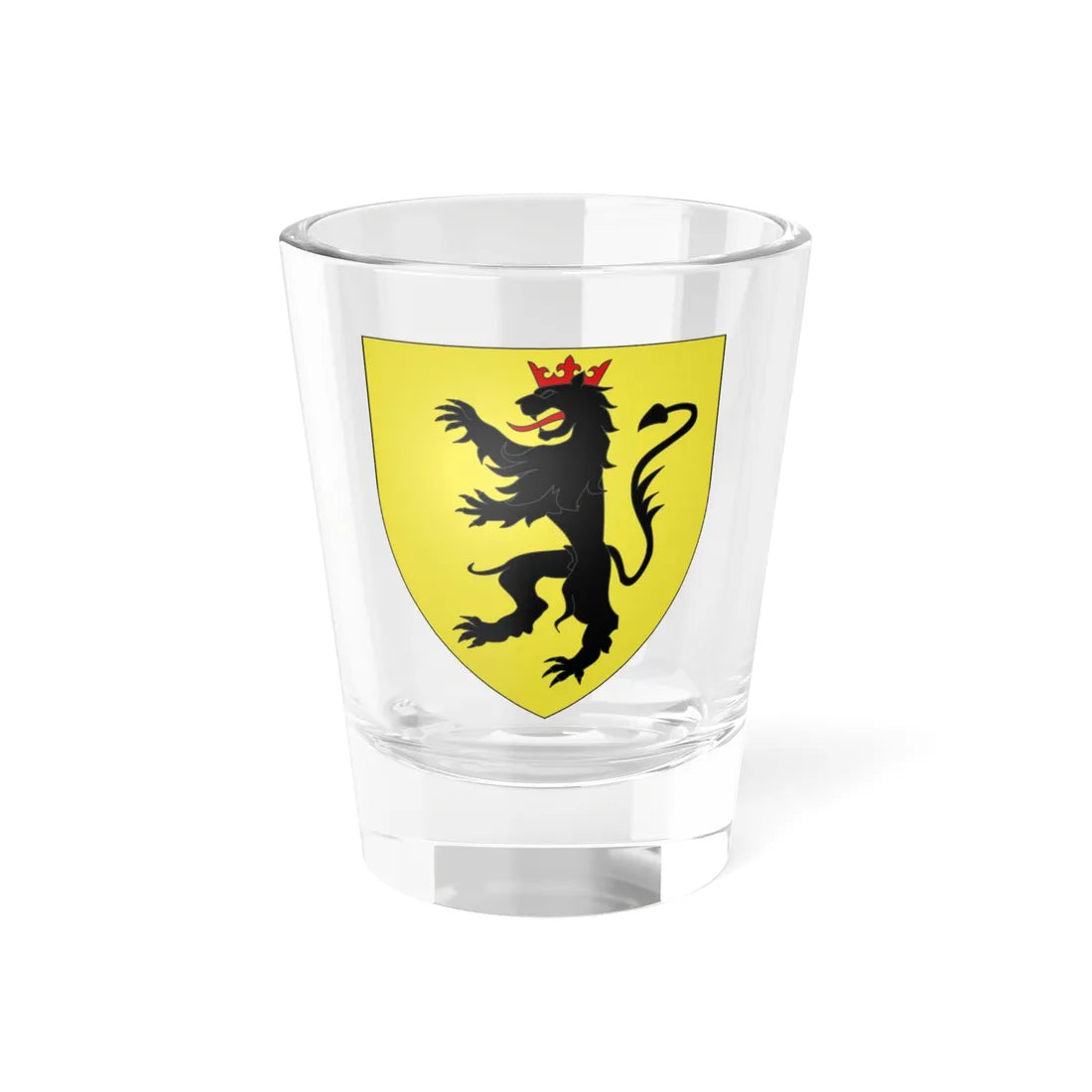 Blason ville be Andenne Namur (Belgium) (Coat of Arms) Shot Glass 1.5oz 1.5oz - Go Mug Yourself