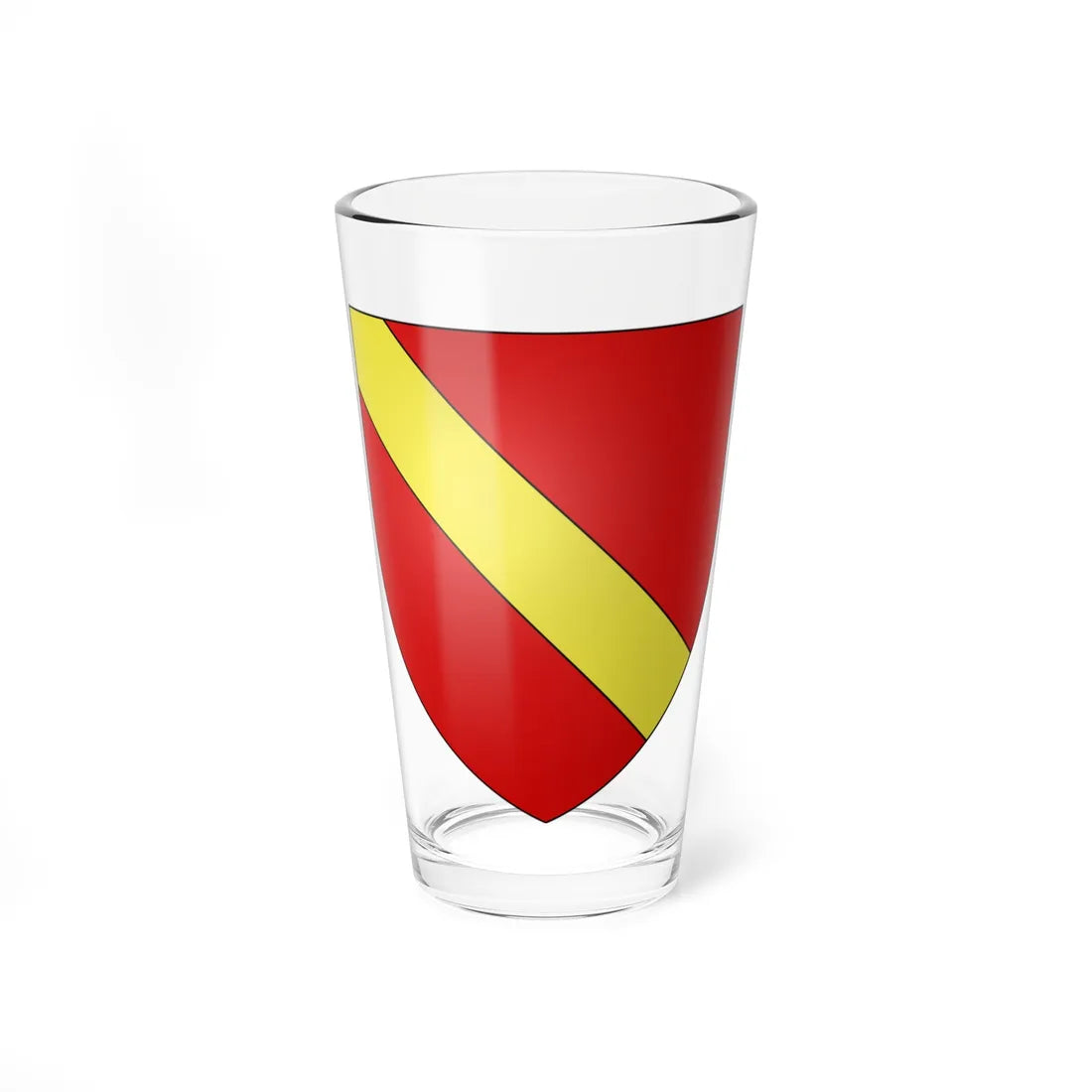 Blason ville be Boussu Hainaut (Belgium) (Coat of Arms) Pint Glass 16oz 16oz - Go Mug Yourself