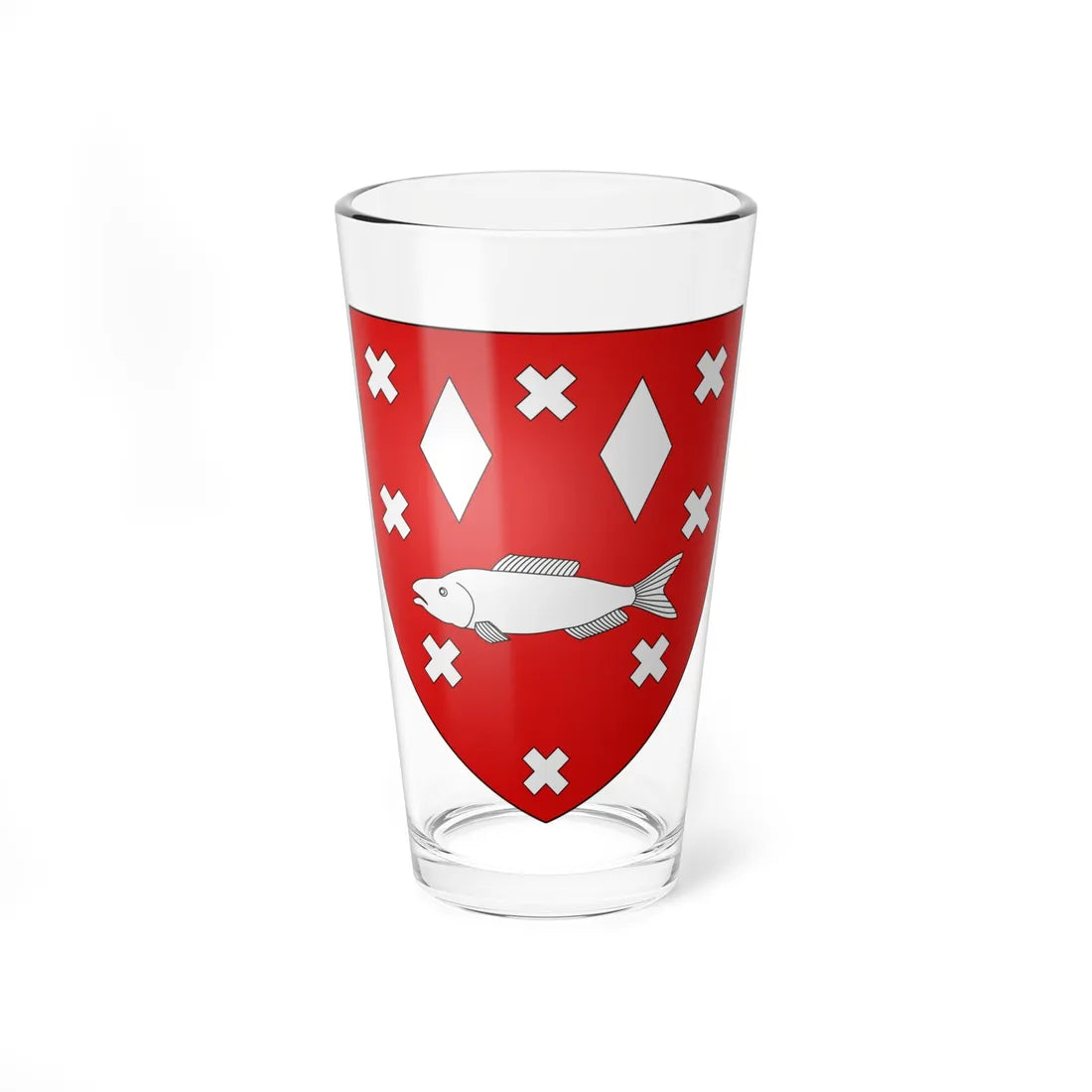 Blason ville be Brasschaat (Belgium) (Coat of Arms) Pint Glass 16oz 16oz - Go Mug Yourself