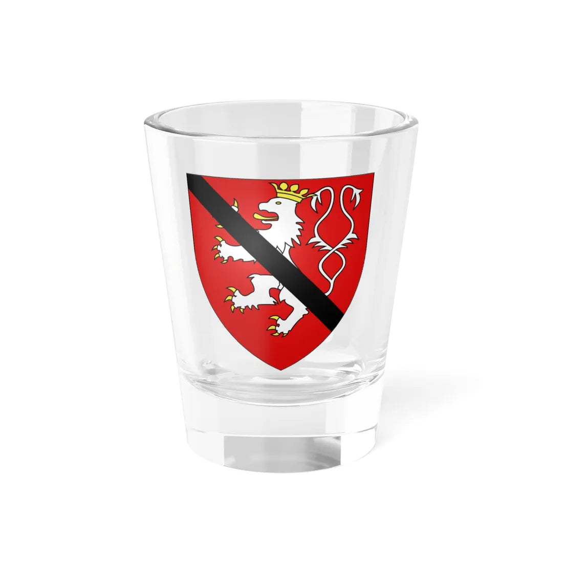 Blason ville BE Chaumont-Gistoux (Belgium) (Coat of Arms) Shot Glass 1.5oz 1.5oz - Go Mug Yourself