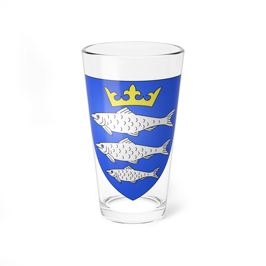 Blason ville be Chiny Luxembourg (Belgium) (Coat of Arms) Pint Glass 16oz 16oz - Go Mug Yourself