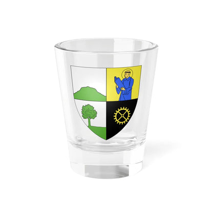 Blason ville be Court-Saint-Étienne Brabant wallon (Belgium) (Coat of Arms) Shot Glass 1.5oz 1.5oz - Go Mug Yourself