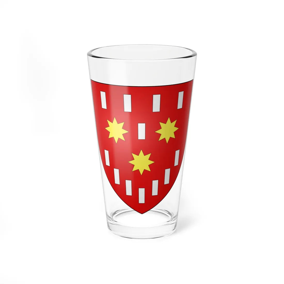Blason ville be De Pinte (Belgium) (Coat of Arms) Pint Glass 16oz 16oz - Go Mug Yourself