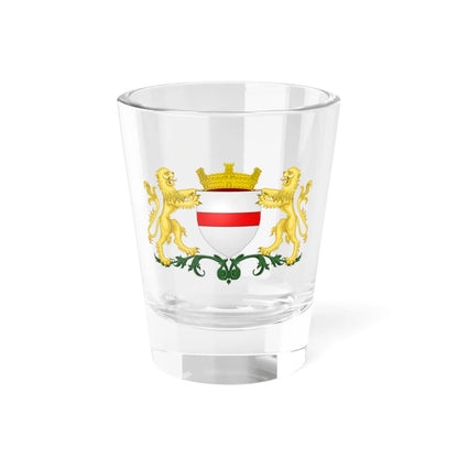 Blason ville be Dendermonde avec ornements (Belgium) (Coat of Arms) Shot Glass 1.5oz 1.5oz - Go Mug Yourself