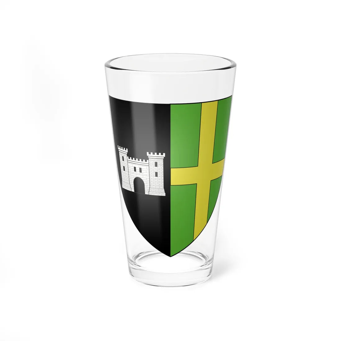 Blason ville be Deurle (Belgium) (Coat of Arms) Pint Glass 16oz 16oz - Go Mug Yourself