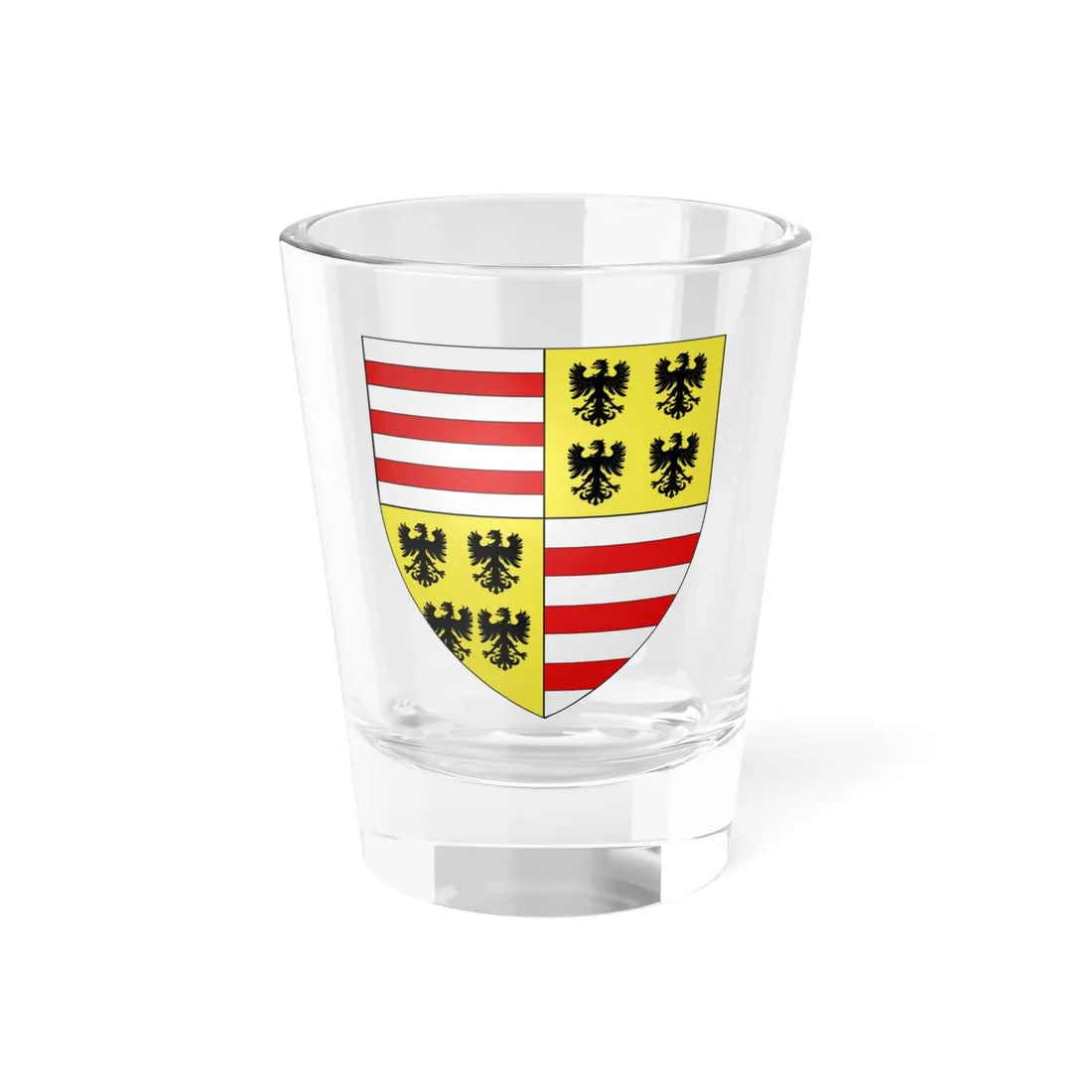 Blason ville be Dranouter (Belgium) (Coat of Arms) Shot Glass 1.5oz 1.5oz - Go Mug Yourself