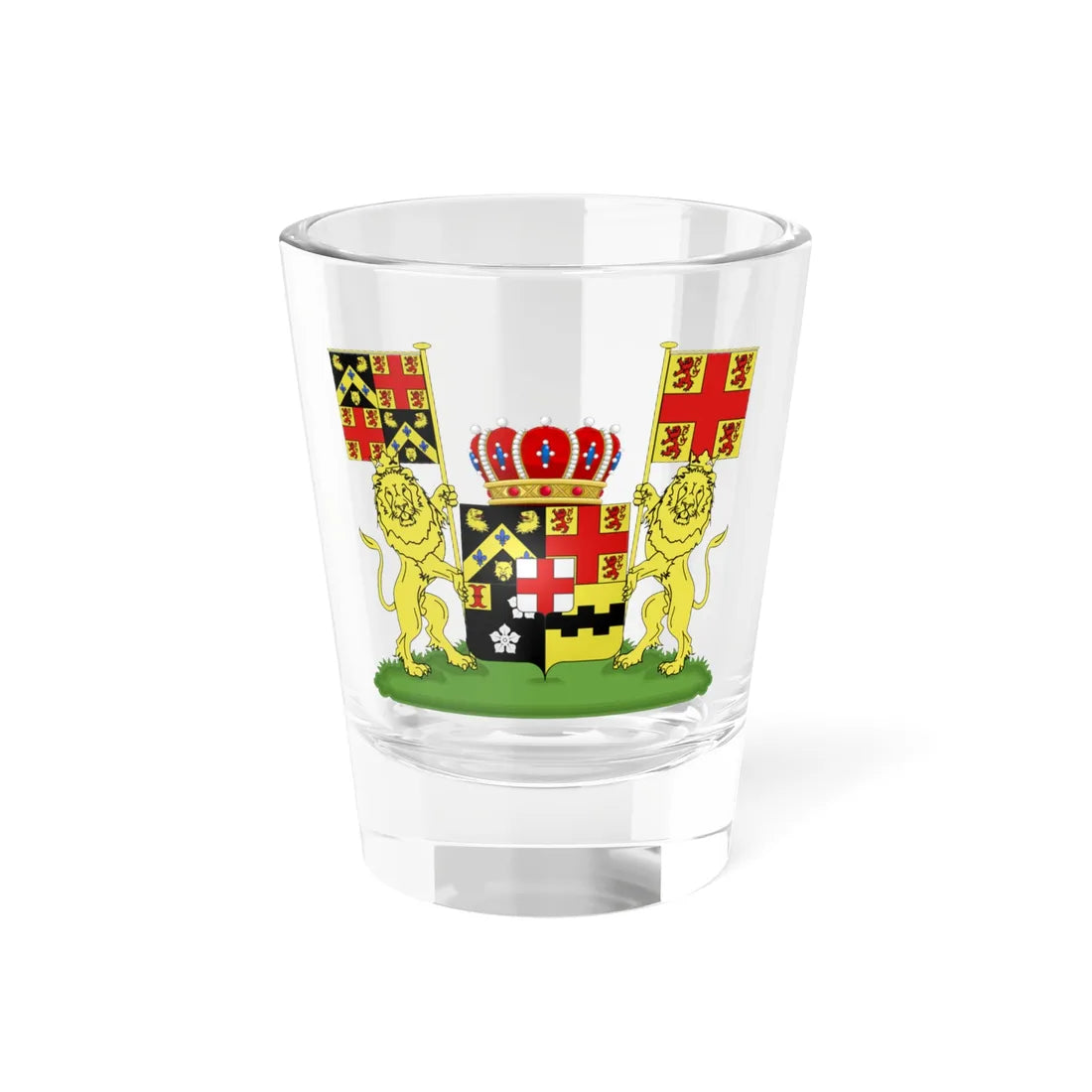 Blason ville be Estaimpuis avec orn ext (Belgium) (Coat of Arms) Shot Glass 1.5oz 1.5oz - Go Mug Yourself