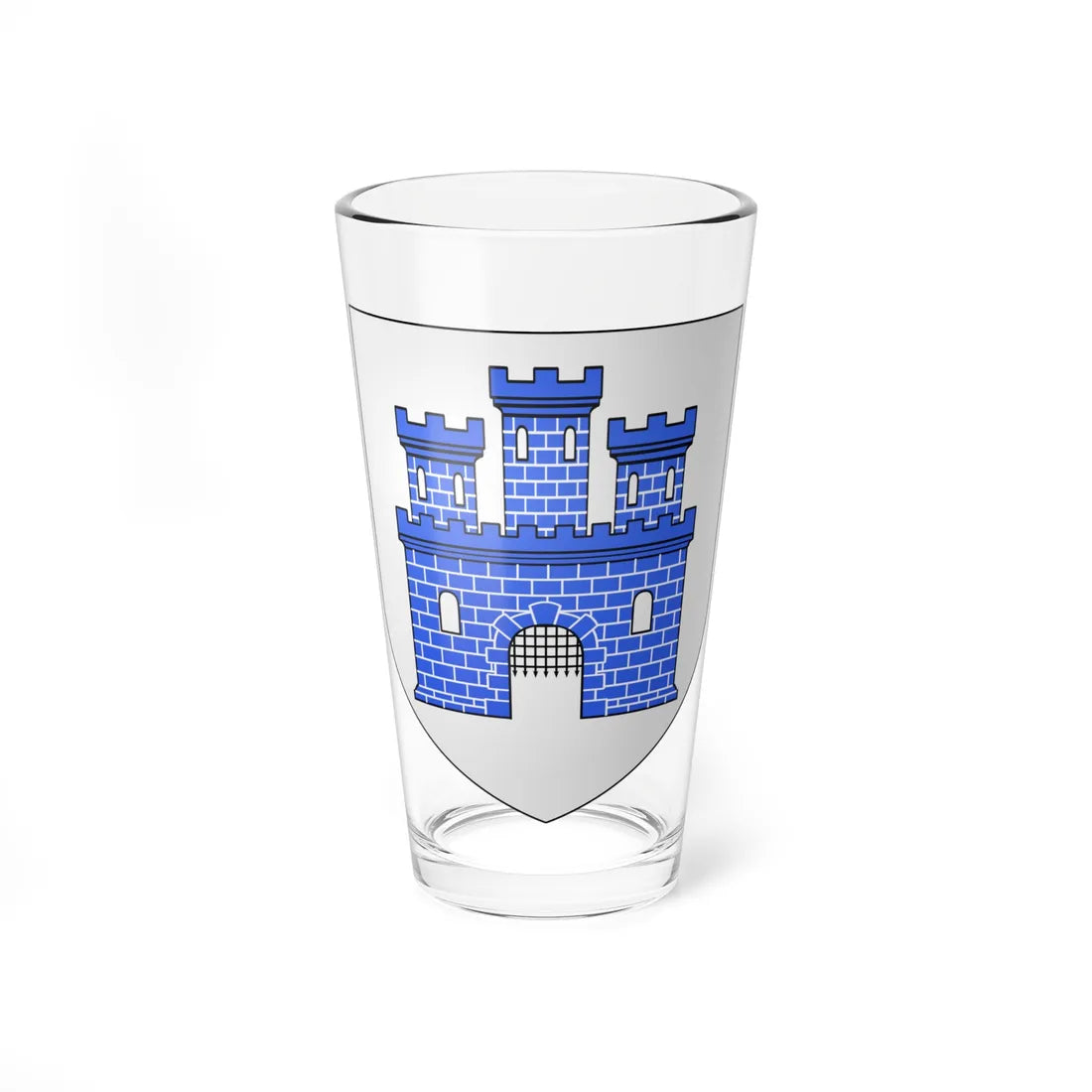Blason ville be Flobecq (Belgium) (Coat of Arms) Pint Glass 16oz 16oz - Go Mug Yourself