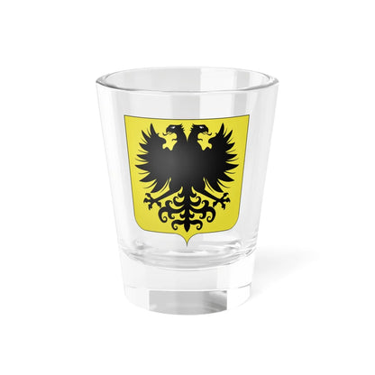 Blason ville be Frameries (Belgium) (Coat of Arms) Shot Glass 1.5oz 1.5oz - Go Mug Yourself
