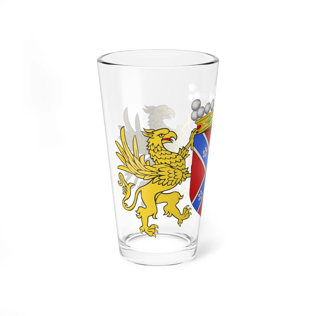 Blason ville be Frasnes-lez-Anvaing avec orn ext (Belgium) (Coat of Arms) Pint Glass 16oz - Go Mug Yourself