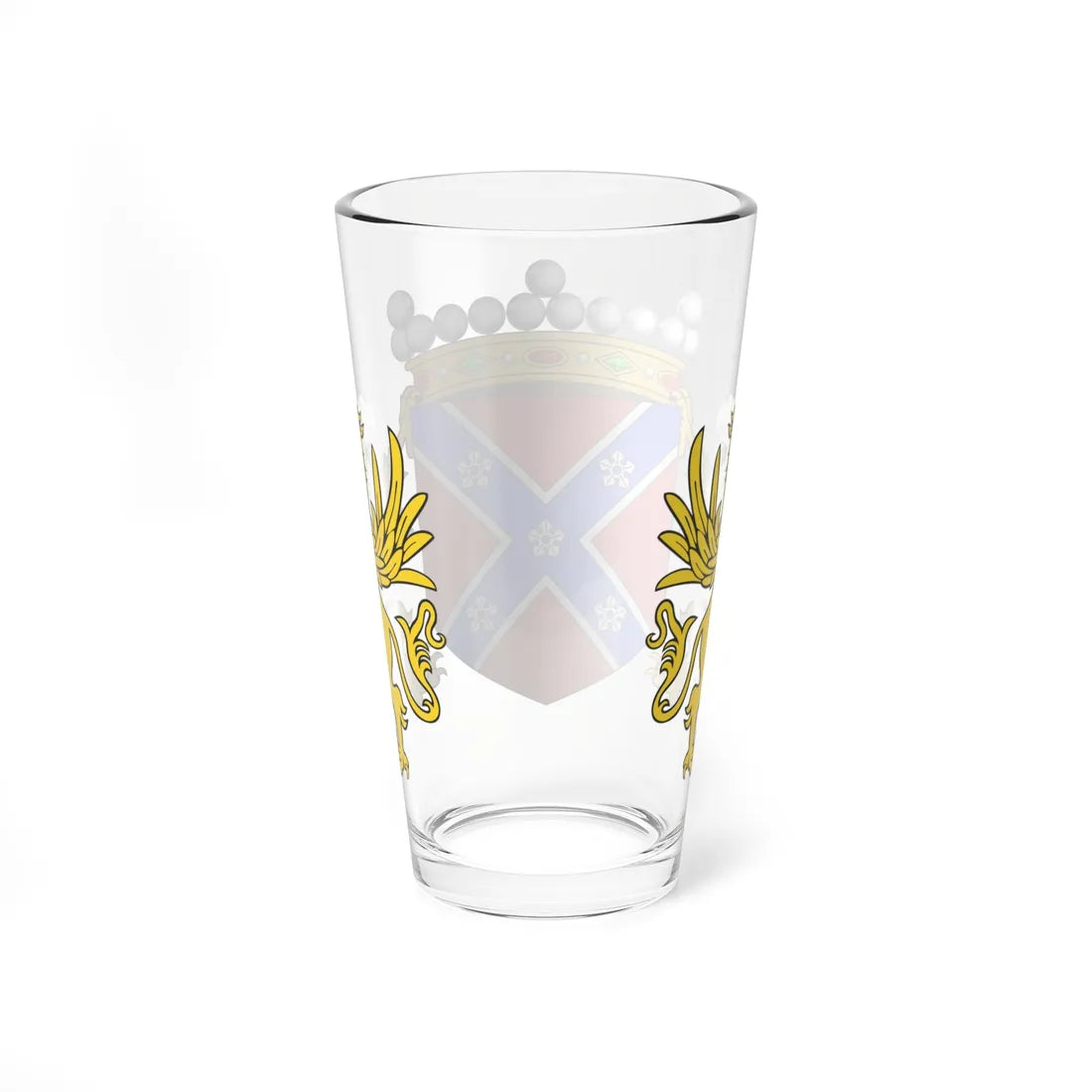 Blason ville be Frasnes-lez-Anvaing avec orn ext (Belgium) (Coat of Arms) Pint Glass 16oz - Go Mug Yourself