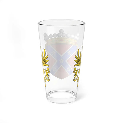 Blason ville be Frasnes-lez-Anvaing avec orn ext (Belgium) (Coat of Arms) Pint Glass 16oz - Go Mug Yourself