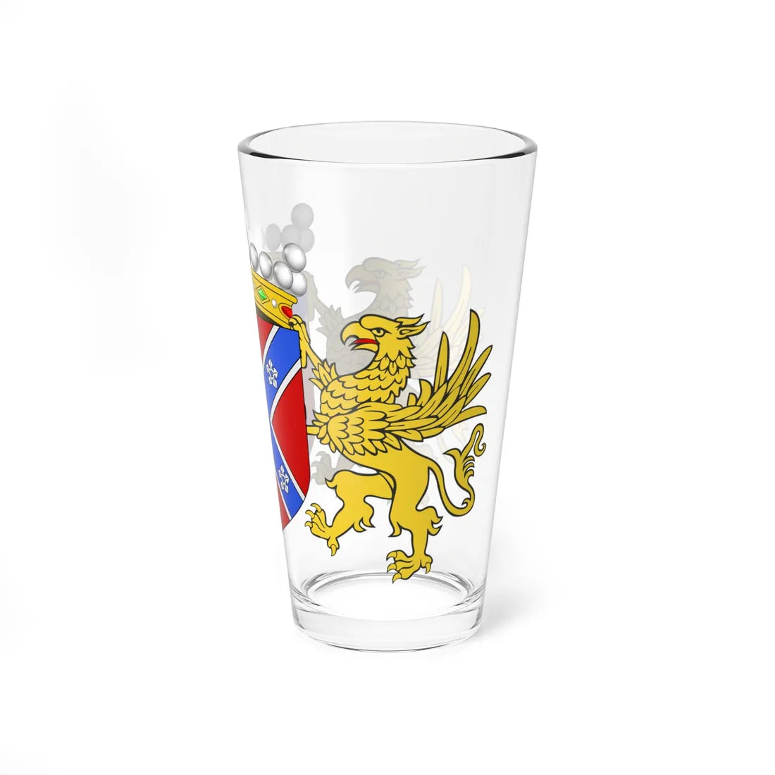 Blason ville be Frasnes-lez-Anvaing avec orn ext (Belgium) (Coat of Arms) Pint Glass 16oz - Go Mug Yourself