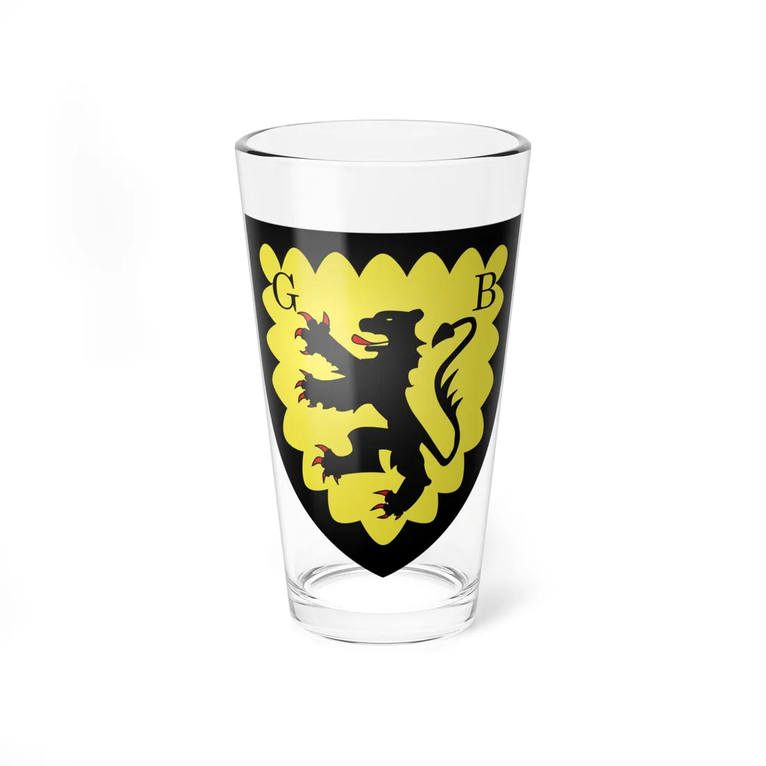 Blason ville be Gentbrugge (Belgium) (Coat of Arms) Pint Glass 16oz - Go Mug Yourself